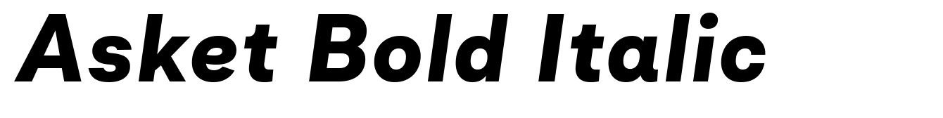 Asket Bold Italic